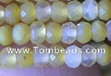 CRB2634 15.5 inches 2*3mm faceted rondelle yellow opal beads