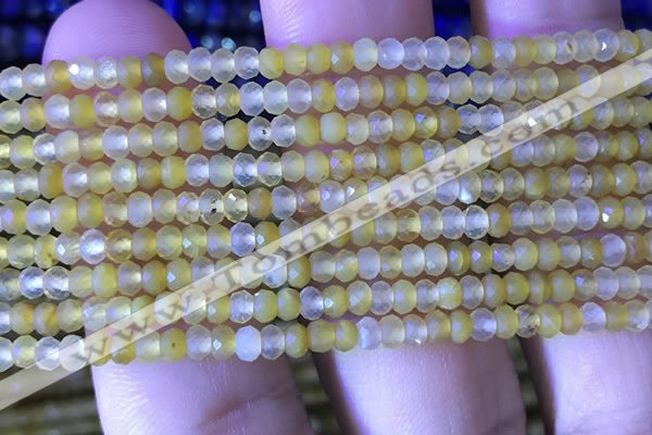CRB2634 15.5 inches 2*3mm faceted rondelle yellow opal beads