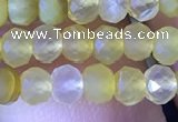 CRB2635 15.5 inches 3*4mm faceted rondelle yellow opal beads