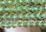 CRB2637 15.5 inches 2*3mm faceted rondelle peridot gemstone beads