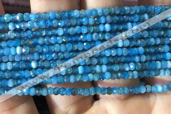 CRB2640 15.5 inches 2*3mm faceted rondelle apatite gemstone beads
