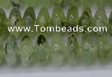 CRB265 15.5 inches 5*12mm rondelle green rutilated quartz beads