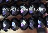 CRB2653 15.5 inches 4*6mm faceted rondelle black spinel beads