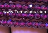 CRB2665 15.5 inches 2*3mm faceted rondelle red garnet beads