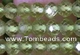 CRB2668 15.5 inches 3*4mm faceted rondelle peridot beads