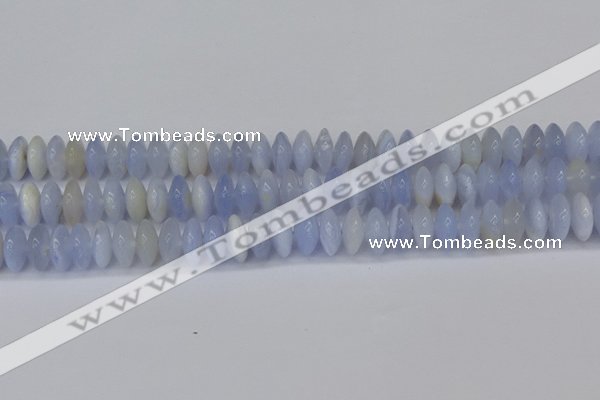 CRB267 15.5 inches 5*12mm rondelle blue chalcedony beads