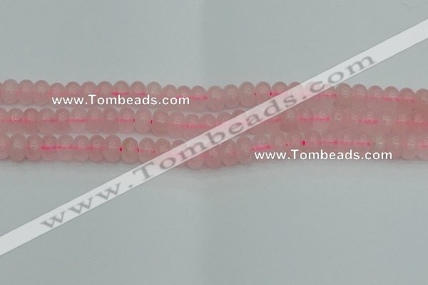 CRB2802 15.5 inches 6*10mm rondelle rose quartz beads wholesale