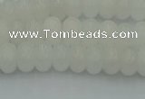 CRB2810 15.5 inches 4*6mm rondelle white jade beads wholesale