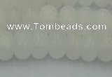 CRB2812 15.5 inches 6*10mm rondelle white jade beads wholesale