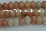 CRB2840 15.5 inches 4*6mm rondelle red plum blossom jade beads