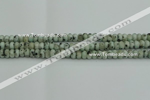 CRB2850 15.5 inches 4*6mm rondelle sesame jasper beads