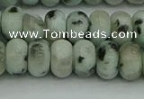 CRB2852 15.5 inches 6*10mm rondelle sesame jasper beads