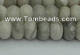 CRB2862 15.5 inches 6*10mm rondelle grey agate beads