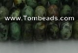 CRB2902 15.5 inches 6*10mm rondelle African turquoise beads