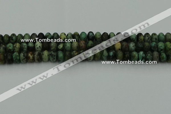 CRB2902 15.5 inches 6*10mm rondelle African turquoise beads