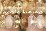 CRB3013 15.5 inches 6*10mm faceted rondelle citrine beads