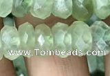 CRB3016 15.5 inches 6*10mm faceted rondelle prehnite beads