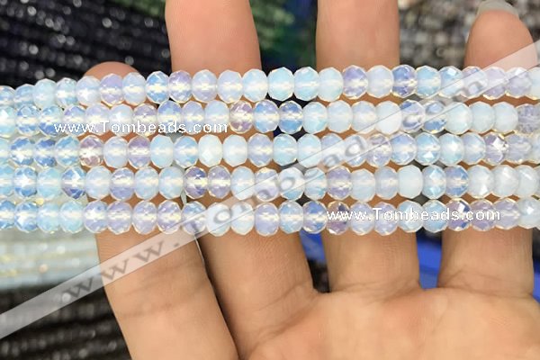CRB3029 15.5 inches 4*6mm faceted rondelle opal beads wholesale