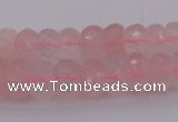 CRB304 15.5 inches 5*8mm - 10*14mm faceted rondelle rose quartz beads