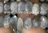 CRB3049 15.5 inches 5*8mm faceted rondelle labradorite beads