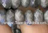 CRB3050 15.5 inches 6*10mm faceted rondelle labradorite beads