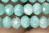 CRB3071 15.5 inches 4*6mm faceted rondelle amazonite gemstone beads