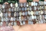 CRB3074 5*8mm - 4*9mm faceted rondelle Botswana agate beads