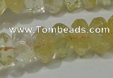 CRB308 15.5 inches 8*12mm faceted rondelle citrine gemstone beads