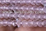 CRB3100 15.5 inches 2*3mm faceted rondelle tiny white crystal beads