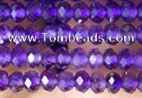 CRB3103 15.5 inches 2*3mm faceted rondelle tiny amethyst beads