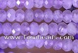 CRB3104 15.5 inches 2*3mm faceted rondelle tiny lavender amethyst beads