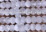 CRB3106 15.5 inches 2*3mm faceted rondelle tiny white moonstone beads