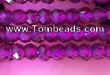 CRB3112 15.5 inches 2*3mm faceted rondelle tiny garnet beads