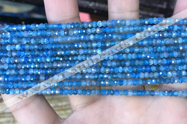CRB3118 15.5 inches 2*3mm faceted rondelle tiny apatite beads