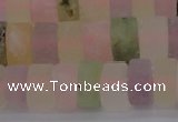 CRB314 15.5 inches 8*12mm tyre matte multicolor quartz beads