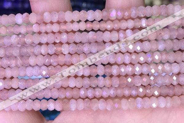 CRB3142 15.5 inches 2.5*4mm faceted rondelle tiny moonstone beads