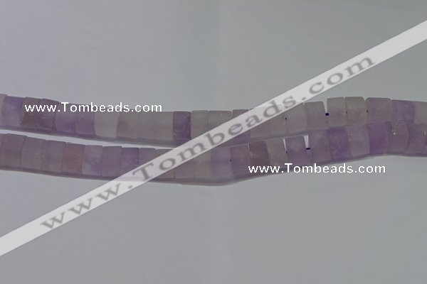 CRB315 15.5 inches 8*12mm tyre matte amethyst gemstone beads