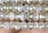 CRB3150 15.5 inches 2.5*4mm faceted rondelle tiny prehnite beads