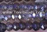 CRB3152 15.5 inches 2.5*4mm faceted rondelle tiny smoky quartz beads