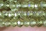 CRB3156 15.5 inches 2.5*4mm faceted rondelle tiny peridot beads