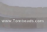 CRB316 15.5 inches 8*12mm tyre white crystal gemstone beads