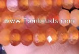 CRB3170 15.5 inches 2.5*4mm faceted rondelle tiny red agate beads