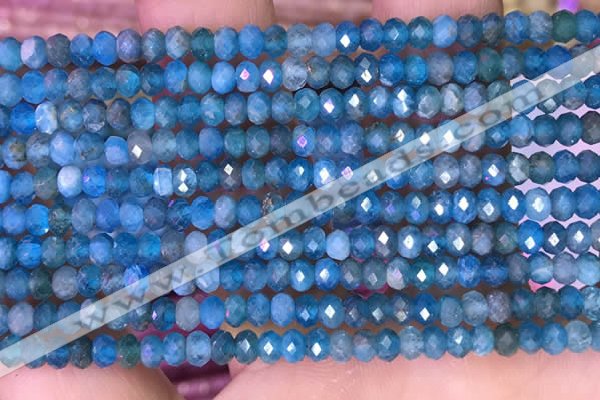 CRB3174 15.5 inches 2.5*4mm faceted rondelle tiny apatite beads