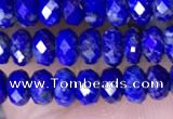 CRB3177 15.5 inches 2.5*4mm faceted rondelle tiny lapis lazuli beads