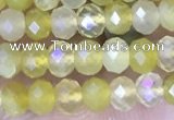 CRB3178 15.5 inches 2.5*4mm faceted rondelle tiny yellow opal beads