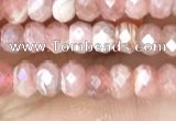 CRB3179 15.5 inches 2.5*4mm faceted rondelle tiny rhodochrosite beads