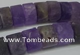 CRB318 15.5 inches 8*12mm tyre matte amethyst gemstone beads