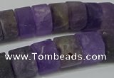 CRB318 15.5 inches 8*12mm tyre matte amethyst gemstone beads