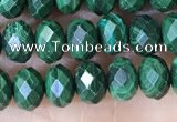 CRB3193 15.5 inches 4*6mm faceted rondelle tiny malachite beads