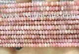 CRB3202 15.5 inches 2.5*4mm faceted rondelle pink opal beads